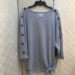 NWT New York Laundry blue textued fall winter top 3X
